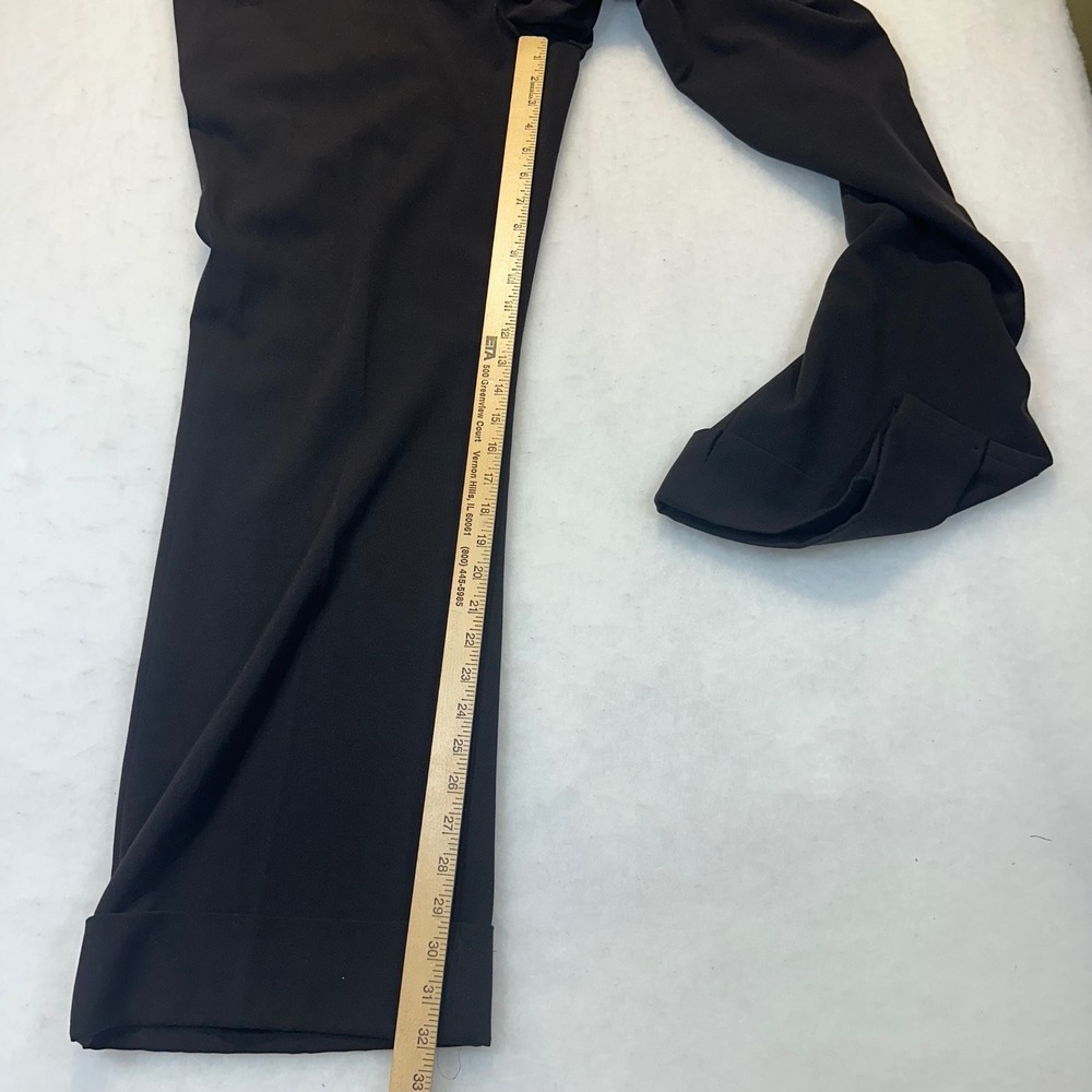 Rafaella Womens Size 14 Black Wide Leg Cuffed Dress Pants Professional Trousers - Picture 3 of 9